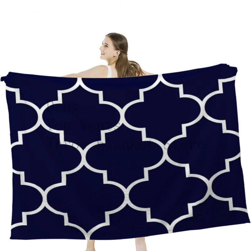 Quatrefoil Large Navy Blue Throw Blankets Airplane Travel Decoration Soft Warm Bedspread
Quatrefoil Large Navy Blue Throw Blankets Airplane Travel Decoration Soft Warm Bedspread