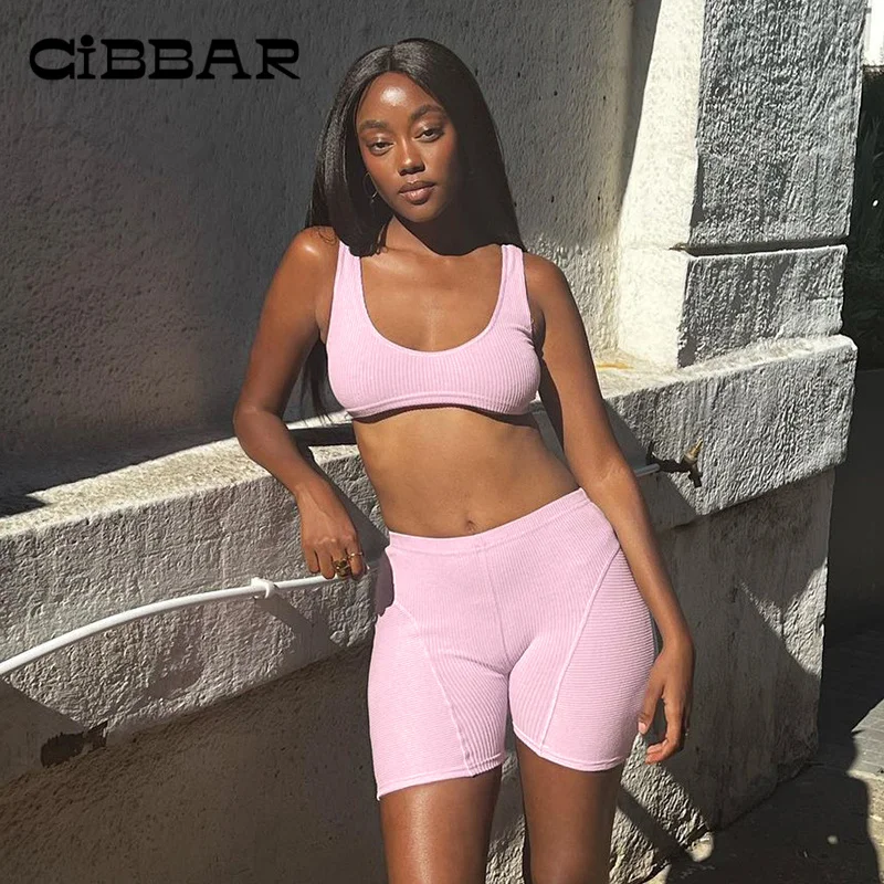 CIBBAR Casual Female Tracksuits Summer Jogging Fitness O-neck Vest+High Waisted Shorts Outfit Sportywear Solid Two Pieces Sets
CIBBAR Casual Female Tracksuits Summer Jogging Fitness O-neck Vest+High Waisted Shorts Outfit Sportywear Solid Two Pieces Sets