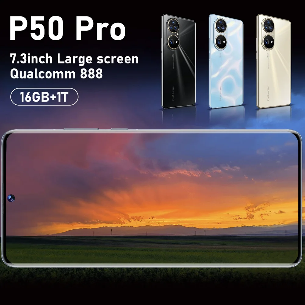 New Arrivals Original P50 Pro Smartphone 16GB 1TB Unlocked Mobile Phones Global Version Celulares smartphones 5G Phone
New Arrivals Original P50 Pro Smartphone 16GB 1TB Unlocked Mobile Phones Global Version Celulares smartphones 5G Phone