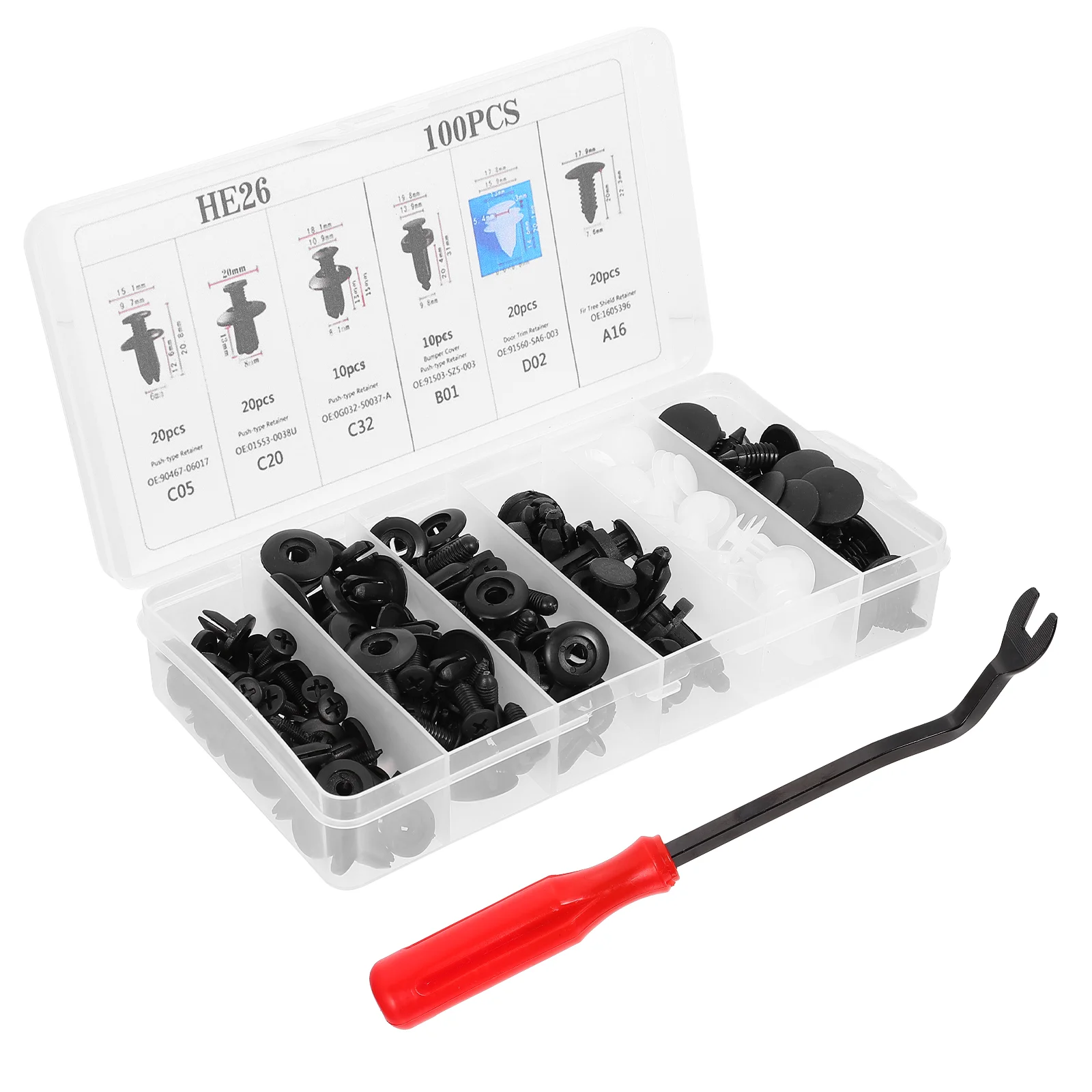 Buckle Car Push Rivet Clip Fasteners Door Trim Vehicle Bumper Auto Plastic Type Retainer Bagged
Buckle Car Push Rivet Clip Fasteners Door Trim Vehicle Bumper Auto Plastic Type Retainer Bagged