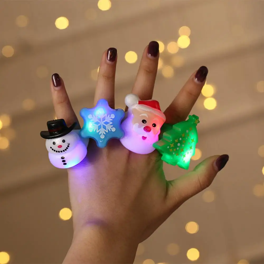 Christmas Decor Creative Cute Glowing Ring Cartoon Snowman Elk Santa Claus Rings For Kids Gifts Navidad Party Supplies
Christmas Decor Creative Cute Glowing Ring Cartoon Snowman Elk Santa Claus Rings For Kids Gifts Navidad Party Supplies