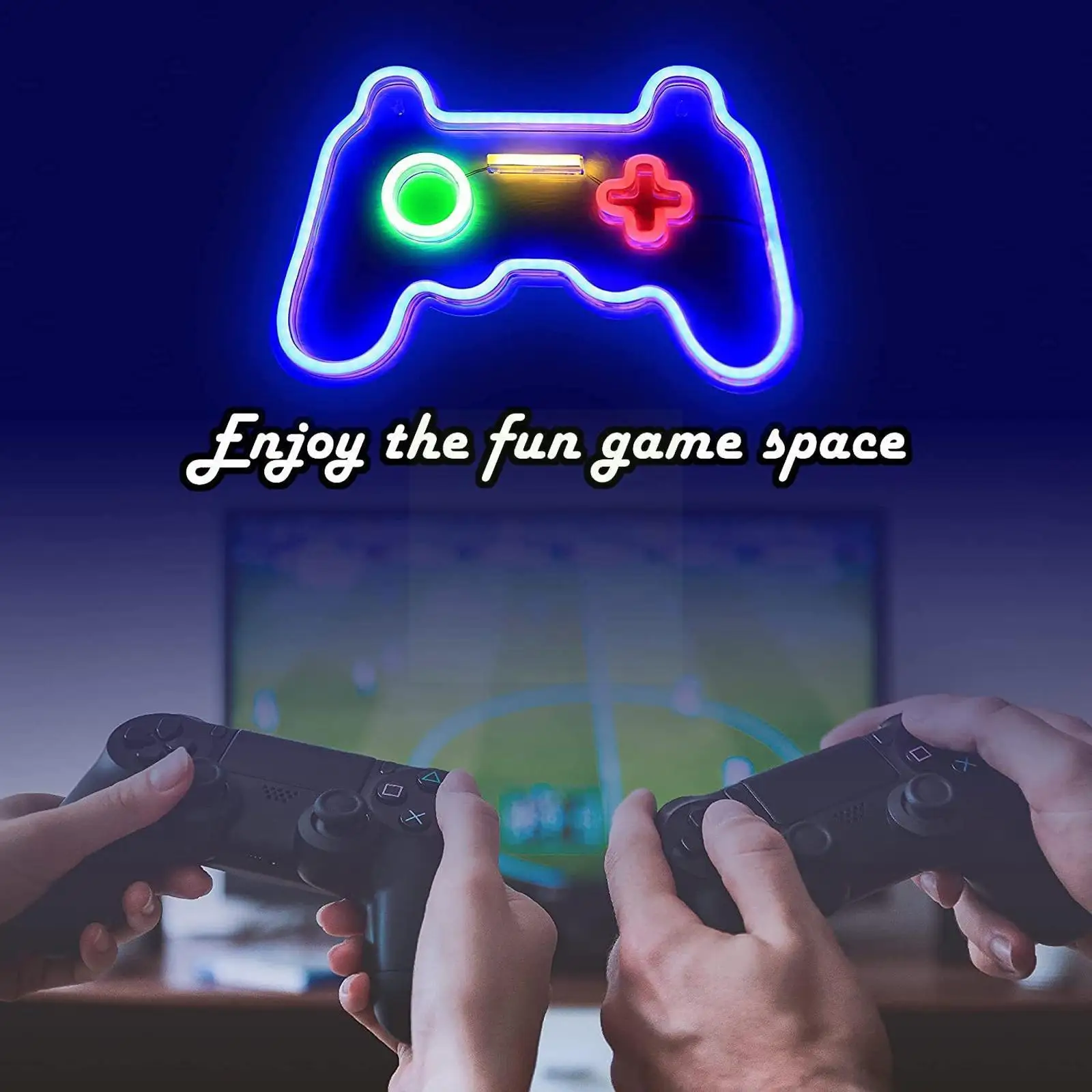 Gamepad Neon Sign Led Neon Light For Game Room Wall Party Home Decoration Children Gift 16''x 11'' Acrylic Board Night Tube G7b1
Gamepad Neon Sign Led Neon Light For Game Room Wall Party Home Decoration Children Gift 16''x 11'' Acrylic Board Night Tube G7b1