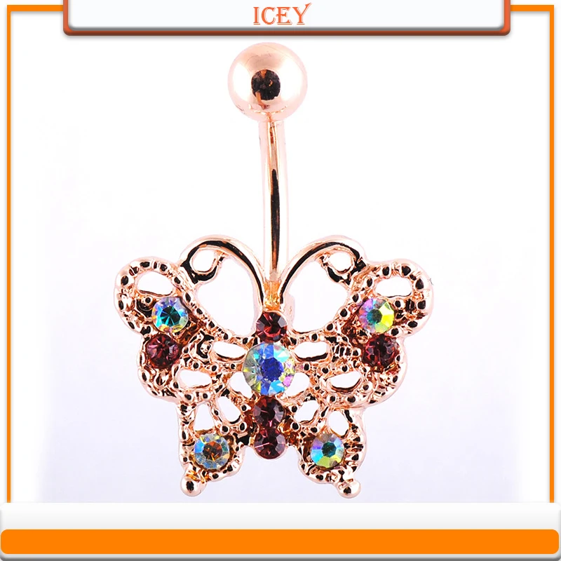 1pc openwork butterfly belly ring rose gold navel stud rhinestones belly navel jewelry inlaid crystal belly button ring
1pc openwork butterfly belly ring rose gold navel stud rhinestones belly navel jewelry inlaid crystal belly button ring
