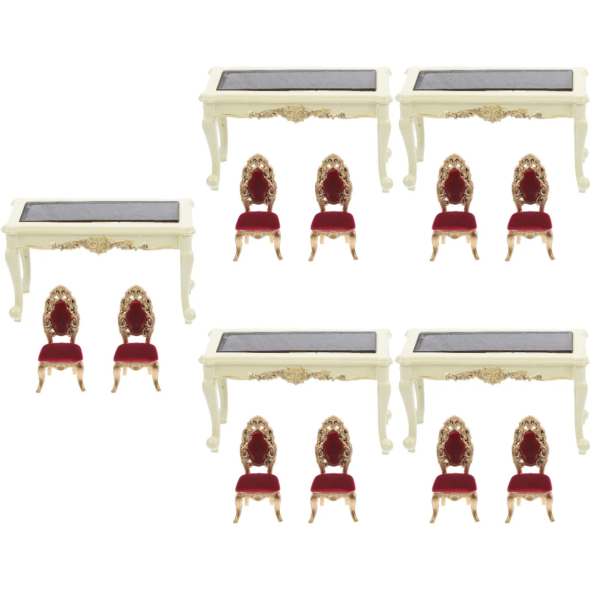 European Mini Dollhouse Furniture Set Miniature Dining Table Chairs Kit Ornament Model
European Mini Dollhouse Furniture Set Miniature Dining Table Chairs Kit Ornament Model