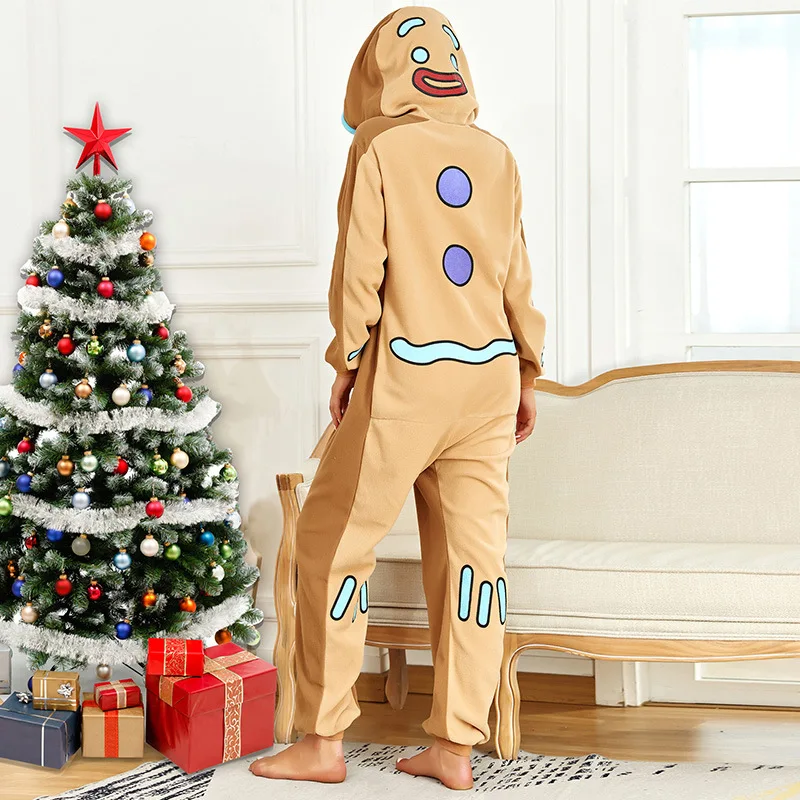 Christmas Kigurumis Gingerbread Man Adult Pajamas Onesie Women Men Funny Pajama Unisex Sleepwear Cartoon Winter Warm Pajama Suit
Christmas Kigurumis Gingerbread Man Adult Pajamas Onesie Women Men Funny Pajama Unisex Sleepwear Cartoon Winter Warm Pajama Suit