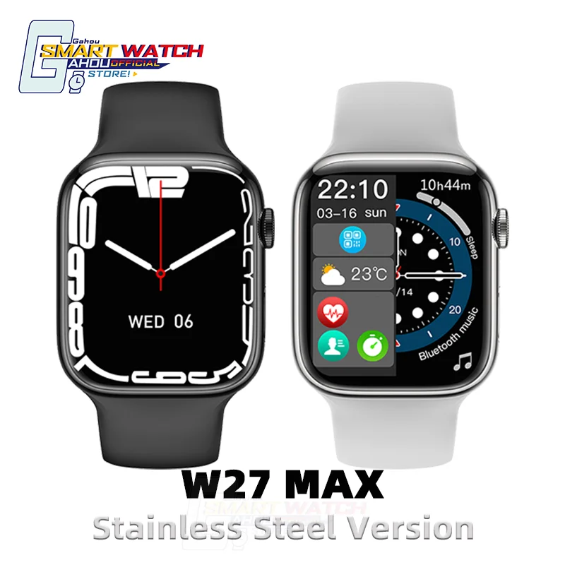 IWO W27 Max Смарт-часы 2022 Серия 7 IWO Беспроводная зарядка пользовательский набор вызовов NFC ЭКГ спортивный фитнес-трекер PK M36 PLUS HD7 HW57
IWO W27 Max Смарт-часы 2022 Серия 7 IWO Беспроводная зарядка пользовательский набор вызовов NFC ЭКГ спортивный фитнес-трекер PK M36 PLUS HD7 HW57