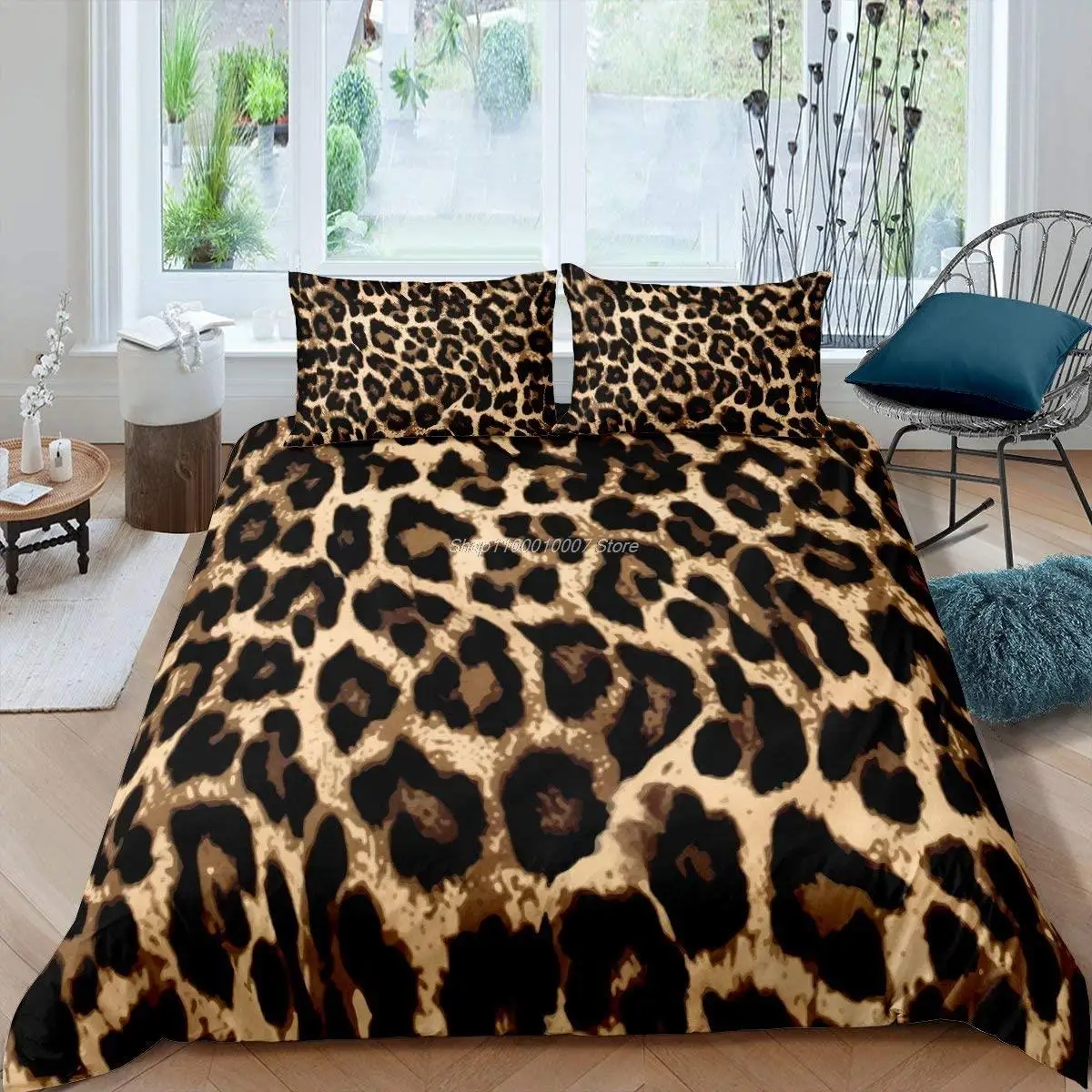 Leopard Print Duvet Cover Polyester Fabric Bedding Set Zipper Design Soft Bedspread Queen King Comforter Set With Pillowcases
Leopard Print Duvet Cover Polyester Fabric Bedding Set Zipper Design Soft Bedspread Queen King Comforter Set With Pillowcases