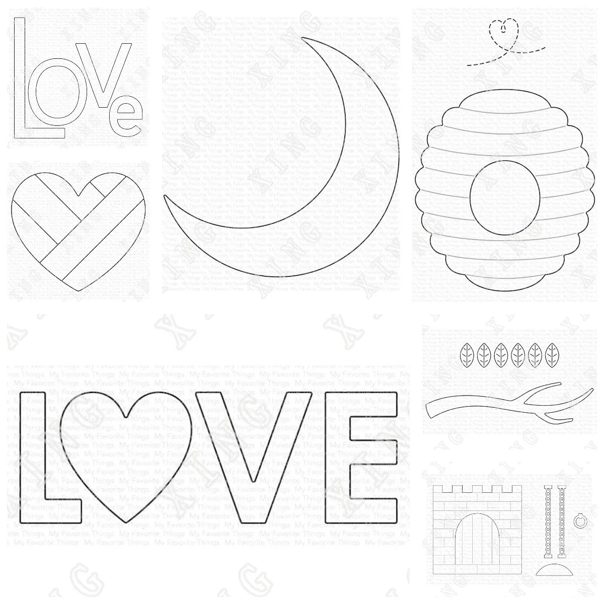 2022 Valentine's Day Hanging Branch Beehive Castle Drawbridge Moon Love Heart New Craft Metal Cutting Dies Diy Scrapbooking Mold
2022 Valentine's Day Hanging Branch Beehive Castle Drawbridge Moon Love Heart New Craft Metal Cutting Dies Diy Scrapbooking Mold