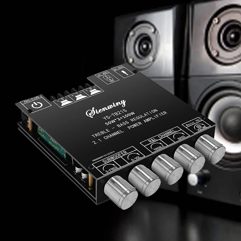 YS-TB21S 2.1 Channel Bluetooth 5.1 Amplifier Board TPA3116 50Wx2+100W Left Right Channel+Subwoofer Audio Module DC12-24V
YS-TB21S 2.1 Channel Bluetooth 5.1 Amplifier Board TPA3116 50Wx2+100W Left Right Channel+Subwoofer Audio Module DC12-24V