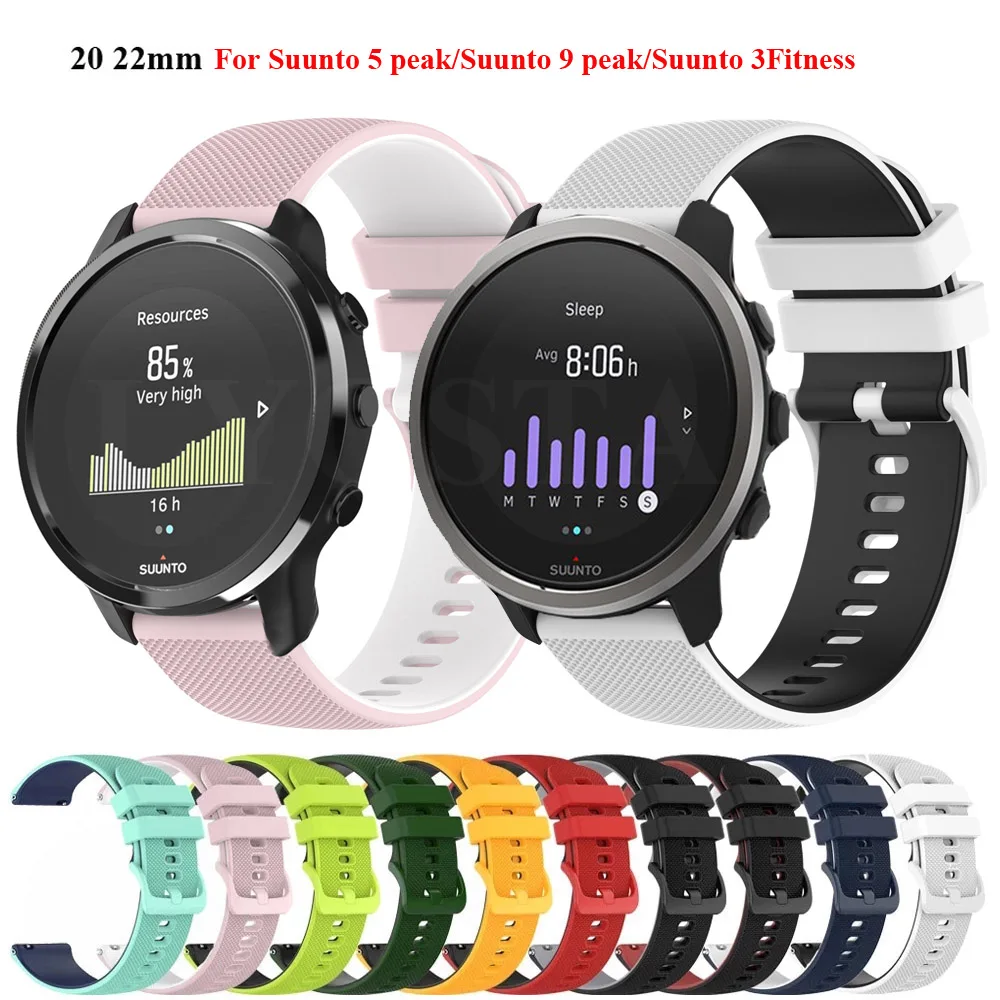 Ремешок силиконовый для SUUNTO 5 PEAK/9 Peak, спортивный браслет для часов Suunto 3 Fitness/Oneplus, 20 мм/22 мм
Ремешок силиконовый для SUUNTO 5 PEAK/9 Peak, спортивный браслет для часов Suunto 3 Fitness/Oneplus, 20 мм/22 мм