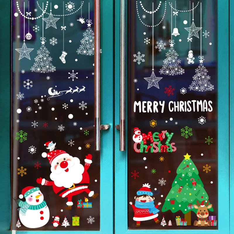 Christmas Window Stickers DIY Snowflakes Santa Claus Wall Decals for Living Room Shop Glass New Year Festival Home Decoration
Christmas Window Stickers DIY Snowflakes Santa Claus Wall Decals for Living Room Shop Glass New Year Festival Home Decoration