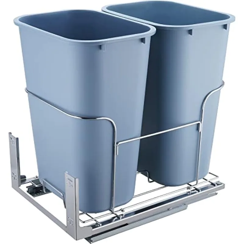 Pull-Out Trash Can, 35L Double Bins, Under Mount Kitchen Waste Container with Soft-Close Slide and Door Mounting Kit
Pull-Out Trash Can, 35L Double Bins, Under Mount Kitchen Waste Container with Soft-Close Slide and Door Mounting Kit