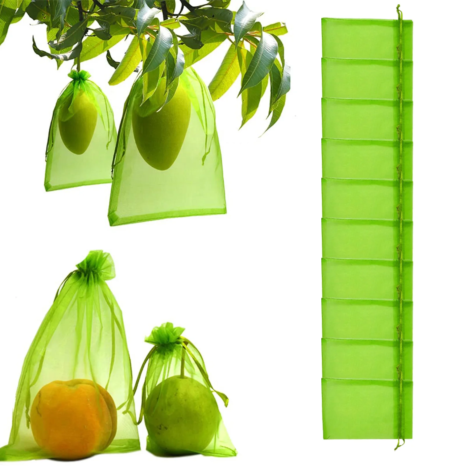 100pcs Fruit Protection Bags Reusable Netting Bag Garden Mesh Barrier Bags Garden Netting Bag With Drawstring For Protecting
100pcs Fruit Protection Bags Reusable Netting Bag Garden Mesh Barrier Bags Garden Netting Bag With Drawstring For Protecting