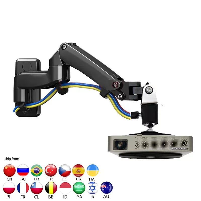 NEW 2-7kg dual Gas spring arm projector wall mounted bracket full motion 360 rotate aluminum 1/4 inch screw
NEW 2-7kg dual Gas spring arm projector wall mounted bracket full motion 360 rotate aluminum 1/4 inch screw