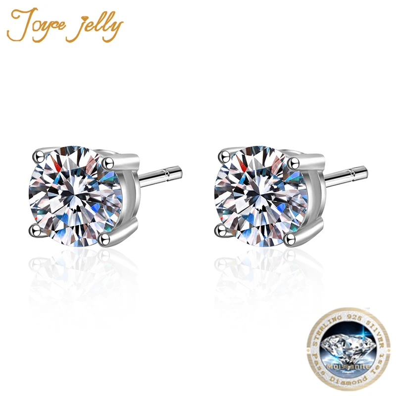 JoyceJelly Elegance Silver 925 Jewelry Earrings With Natural D Color Moissanite Gemstones Silver Wedding Fine Jewelry Wholesale 
JoyceJelly Elegance Silver 925 Jewelry Earrings With Natural D Color Moissanite Gemstones Silver Wedding Fine Jewelry Wholesale