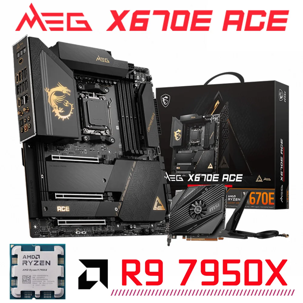 MSI Мег X670E ACE системная плата AMD X670 AM5 поддерживает Процессор AMD Ryzen 7000 серии R9 7950X DDR5 AMD Ryzen R9 7950X
MSI Мег X670E ACE системная плата AMD X670 AM5 поддерживает Процессор AMD Ryzen 7000 серии R9 7950X DDR5 AMD Ryzen R9 7950X