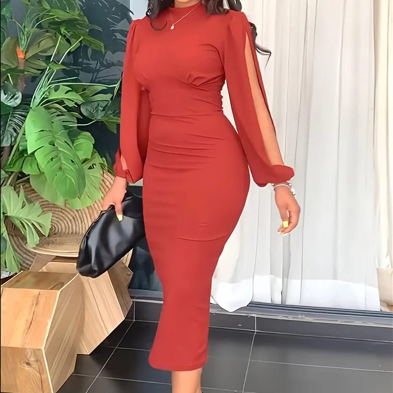 2023New Dress, Spring Bodycon Pencil Midi Dress Lantern Sleeves Hollow Long Sleeve Solid Color Slim Wrap Bandage Korean Fashio
2023New Dress, Spring Bodycon Pencil Midi Dress Lantern Sleeves Hollow Long Sleeve Solid Color Slim Wrap Bandage Korean Fashio