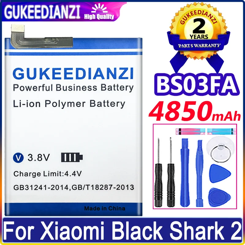 Аккумулятор GUKEEDIANZI BS03FA на 4850 мА · ч для Xiaomi Black Shark 2, батареи Shark2
Аккумулятор GUKEEDIANZI BS03FA на 4850 мА · ч для Xiaomi Black Shark 2, батареи Shark2