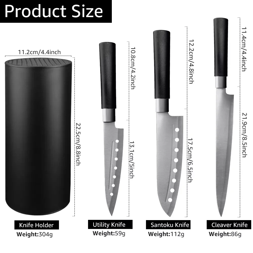 Kitchen Chef Set with Knife Holder Stand Stainless Steel High Quality Blade Color Plastic Handle Knife Kitchen Accessories
Kitchen Chef Set with Knife Holder Stand Stainless Steel High Quality Blade Color Plastic Handle Knife Kitchen Accessories