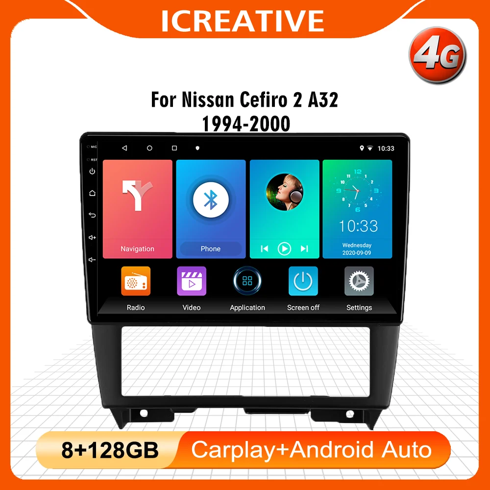 For Nissan Cefiro 2 A32 1994- 2000 9" 2Din 4G Carplay Android Car Multimedia Player Wifi Navigation Head Unit Stereo With Frame
For Nissan Cefiro 2 A32 1994- 2000 9" 2Din 4G Carplay Android Car Multimedia Player Wifi Navigation Head Unit Stereo With Frame