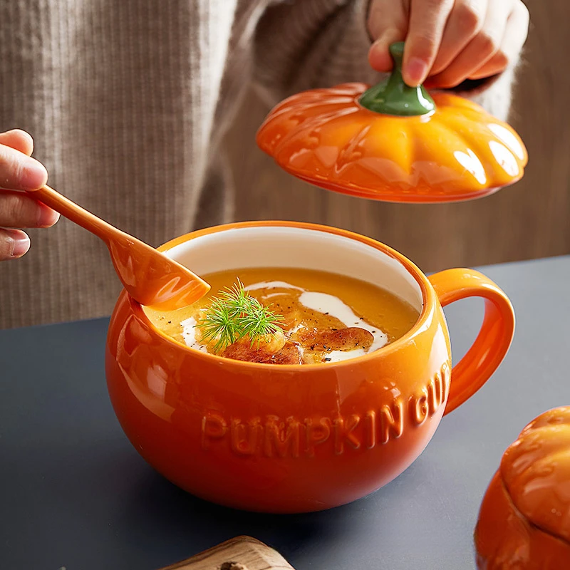 Pumpkin Cup Creative Personality Water Cup Ceramic with Lid Spoon Breakfast Oatmeal Mug Milk Cup
Pumpkin Cup Creative Personality Water Cup Ceramic with Lid Spoon Breakfast Oatmeal Mug Milk Cup