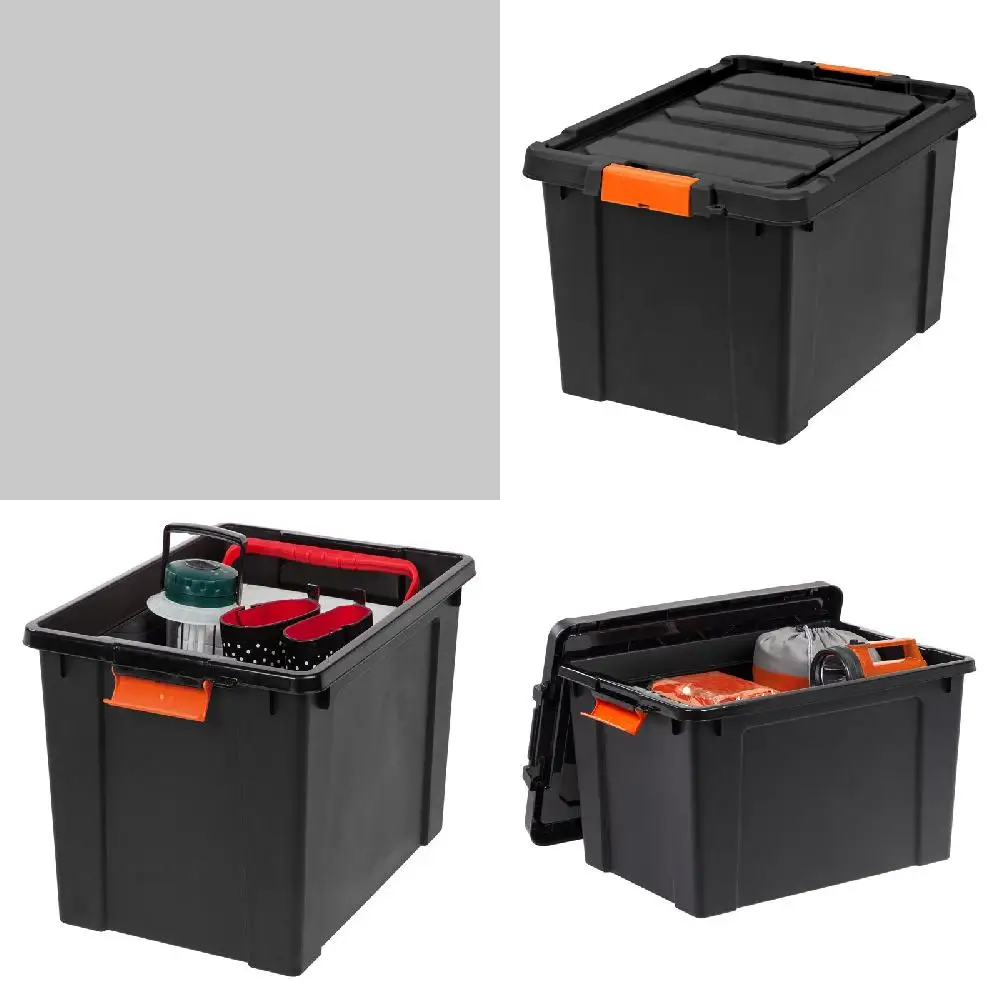 Heavy Duty Extra Large 19 Gallon Black Plastic Storage Box – Perfect Solution for Home or Office Supplies Organization and Sto
Heavy Duty Extra Large 19 Gallon Black Plastic Storage Box – Perfect Solution for Home or Office Supplies Organization and Sto