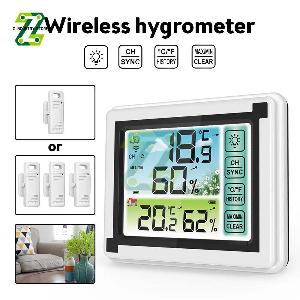 Digital Thermometer Weather Station Indoor Outdoor Wireless Temperature Humidity Meter Sensor Weather Hygrometer Thermometer
Digital Thermometer Weather Station Indoor Outdoor Wireless Temperature Humidity Meter Sensor Weather Hygrometer Thermometer