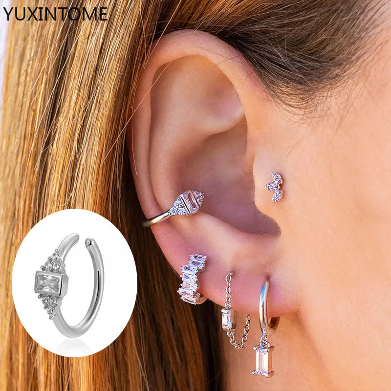 YUXINTOME 1PCS Baguette Line Zircon Clip On Earrings for Women Men Fake Piercing Cartilage Earring Female Gift Jewelry Gift
YUXINTOME 1PCS Baguette Line Zircon Clip On Earrings for Women Men Fake Piercing Cartilage Earring Female Gift Jewelry Gift