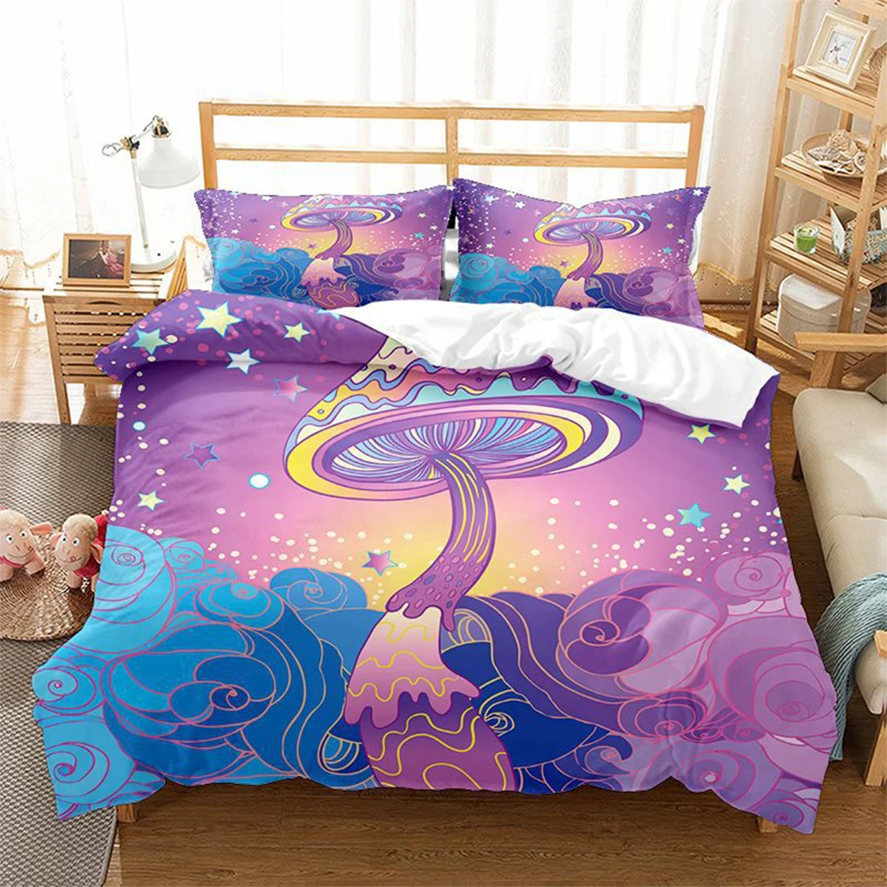 Psychedelic 3D Cartoon Mushroom Printing Duvet Cover Abstract Bedding Set Teens Comforter Covers And Pillowcase Full Size 2/3pcs
Psychedelic 3D Cartoon Mushroom Printing Duvet Cover Abstract Bedding Set Teens Comforter Covers And Pillowcase Full Size 2/3pcs