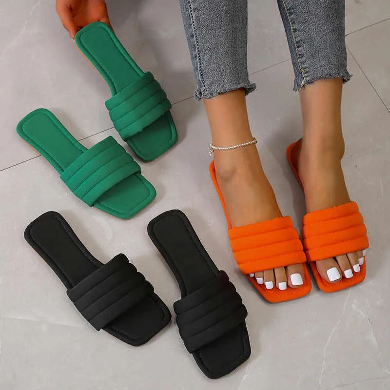 2022 Summer Shoes Simple Casual Sandals Flat Black Fashion Slippers Beach Flip Flops Brand Designer New Women's Slippers 1
2022 Summer Shoes Simple Casual Sandals Flat Black Fashion Slippers Beach Flip Flops Brand Designer New Women's Slippers 1