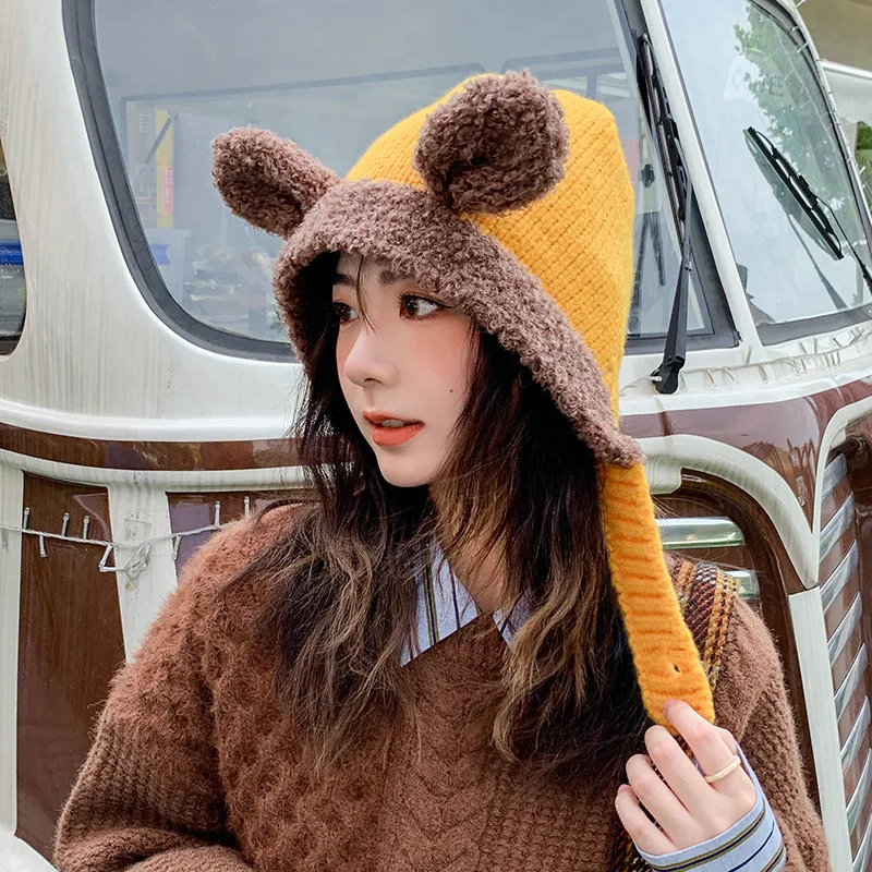 Rabbit ears 2022 New Winter Knitted Hats Women Patchwork Pompon Balls Earflap Caps Ladies Warm Thick Winter Beanies Female Beani
Rabbit ears 2022 New Winter Knitted Hats Women Patchwork Pompon Balls Earflap Caps Ladies Warm Thick Winter Beanies Female Beani