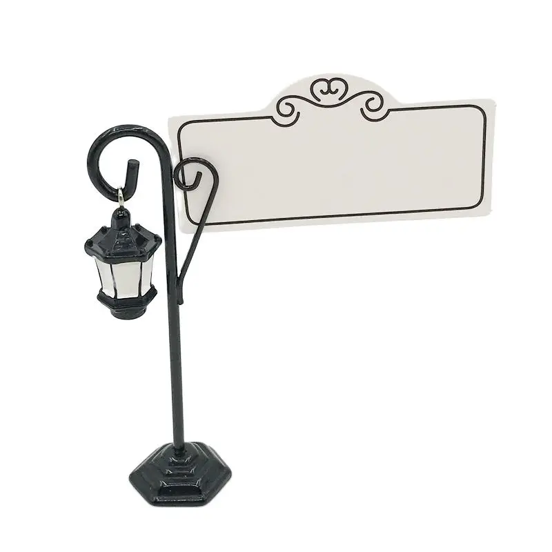 10pcs X Wholesales Bourbon Street Black Streetlight Lamp Wedding Place Card Holder With Cards Party Decorative Supplies
10pcs X Wholesales Bourbon Street Black Streetlight Lamp Wedding Place Card Holder With Cards Party Decorative Supplies