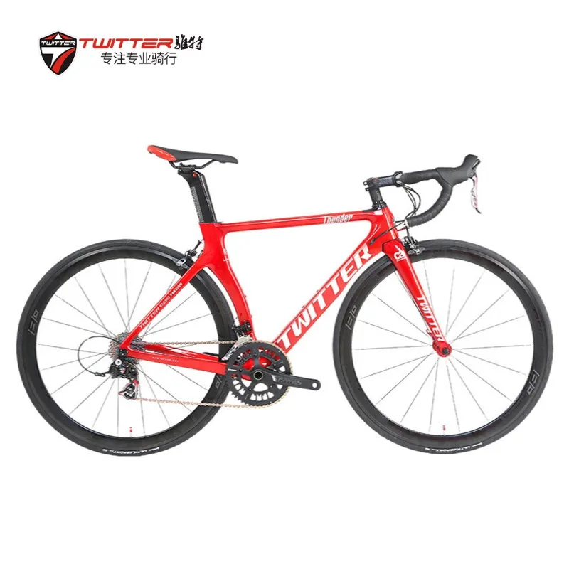 TWITTER road bike Thunder RS-22S super light carbon fiber hub C-brake 700C carbon fiber road bike bicicleta gravel bike bicycle
TWITTER road bike Thunder RS-22S super light carbon fiber hub C-brake 700C carbon fiber road bike bicicleta gravel bike bicycle