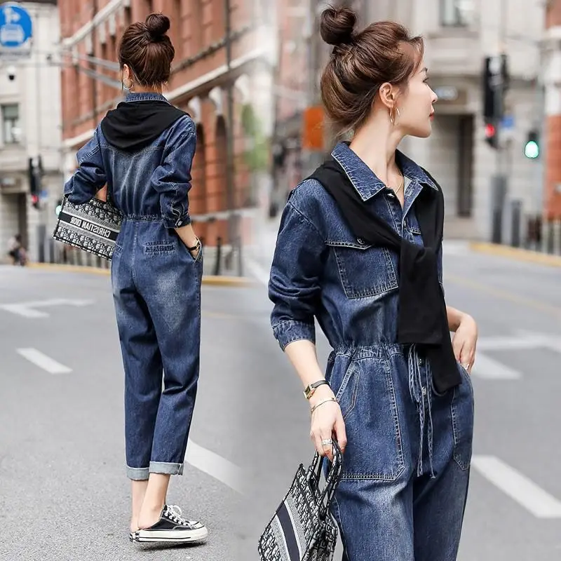 Jumpsuit Women 2023 Spring Autumn Solid Jeans Rompers Female High Waist Full Sleeve Jumpsuits Ladies Casual Denim Jumpsuits O148
Jumpsuit Women 2023 Spring Autumn Solid Jeans Rompers Female High Waist Full Sleeve Jumpsuits Ladies Casual Denim Jumpsuits O148