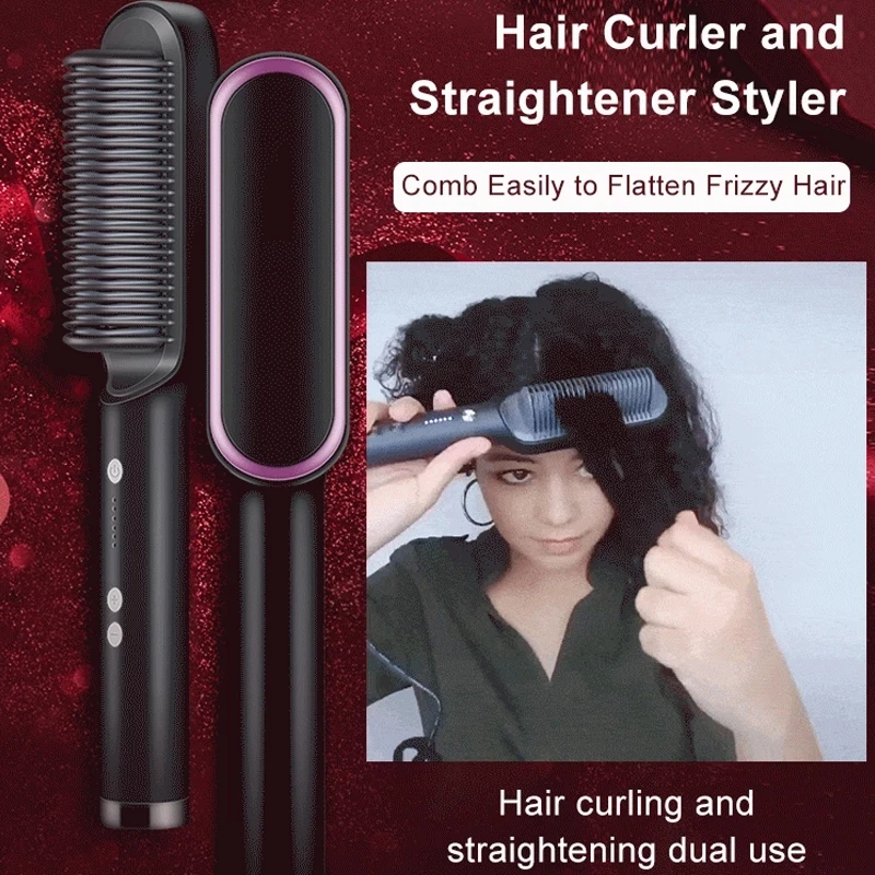 Multifunctional Hair Straightener Curler Flat Iron Tourmaline Ceramic Hair Straighting Curling Irons Corrugation Styler Hot Comb
Multifunctional Hair Straightener Curler Flat Iron Tourmaline Ceramic Hair Straighting Curling Irons Corrugation Styler Hot Comb