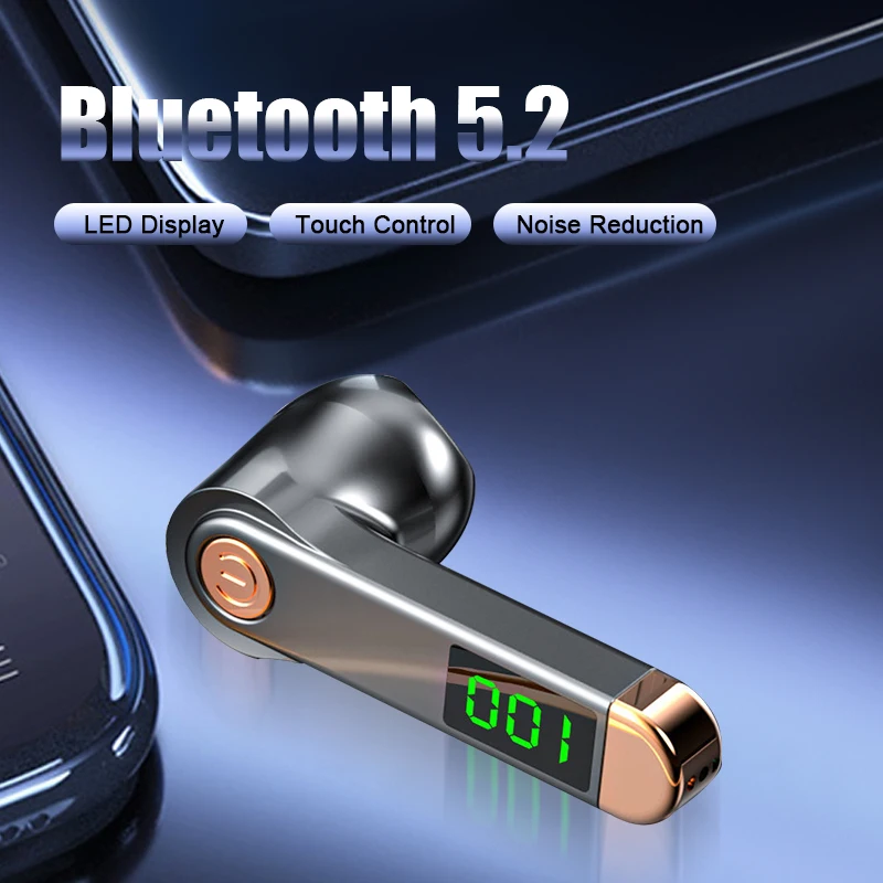 TWS Bluetooth 5.2 Earphones With LED digital display Wireless Headphones 9D Sports Waterproof Earbuds Headsets With Microphone
TWS Bluetooth 5.2 Earphones With LED digital display Wireless Headphones 9D Sports Waterproof Earbuds Headsets With Microphone