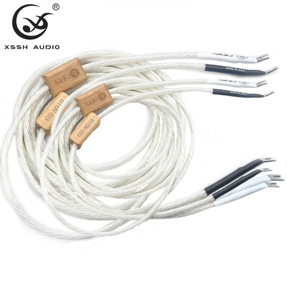 1m long audio speaker cable YIVO XSSH DIY High end Odin HIFI cable Y-fork plug av wire cord 16AWG X 4 cores connect binding post
1m long audio speaker cable YIVO XSSH DIY High end Odin HIFI cable Y-fork plug av wire cord 16AWG X 4 cores connect binding post