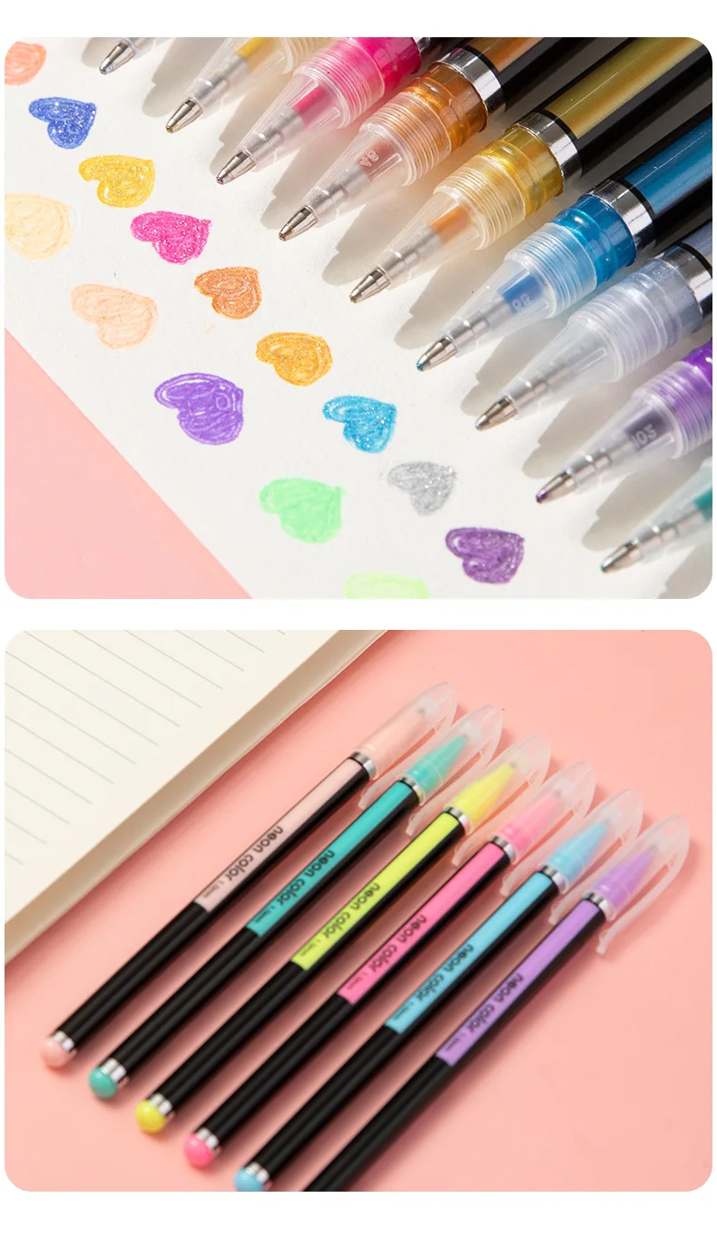 Gel Pen Set Glitter Pens For School Office Adult Coloring Book Journals Drawing Doodling Art Markers Promotion |