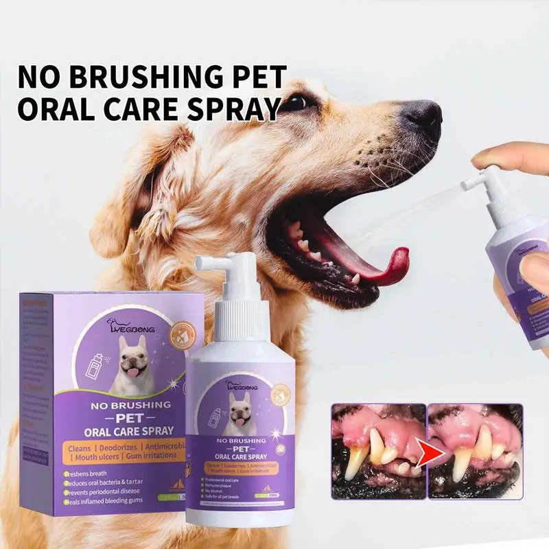 50ml Dog Breath Spray Pet Teeth Cleaning Spray Oral Care Remove Bad Breath Tooth Stains Teeth Cleaning Spray For Dogs & Cats
50ml Dog Breath Spray Pet Teeth Cleaning Spray Oral Care Remove Bad Breath Tooth Stains Teeth Cleaning Spray For Dogs & Cats