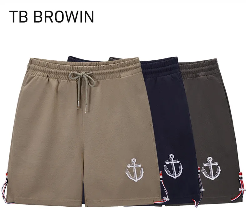 TB BROWIN Men Summer Shorts Cotton Casual Embroidery Women Shorts Solid Striped Korean Design High Quality Elastic Waist
TB BROWIN Men Summer Shorts Cotton Casual Embroidery Women Shorts Solid Striped Korean Design High Quality Elastic Waist