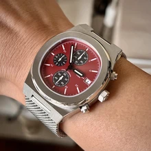 Luxury Chronograph Watch Men VK67 Chrono Quartz Wristwatches 41mm Military Watches Fashion Sapphire Glass Clocks Mysterious Code