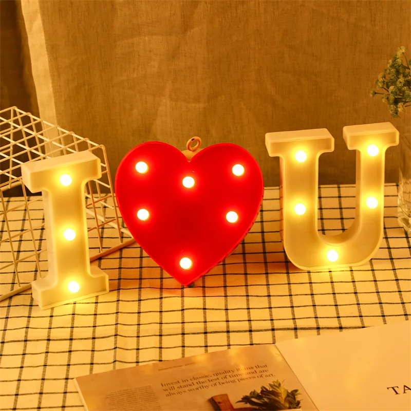 Wedding Decorative Alphabet Letter LED Lights Luminous Number Lamp Decoration Battery Night Light Party Baby Bedroom Decoration
Wedding Decorative Alphabet Letter LED Lights Luminous Number Lamp Decoration Battery Night Light Party Baby Bedroom Decoration