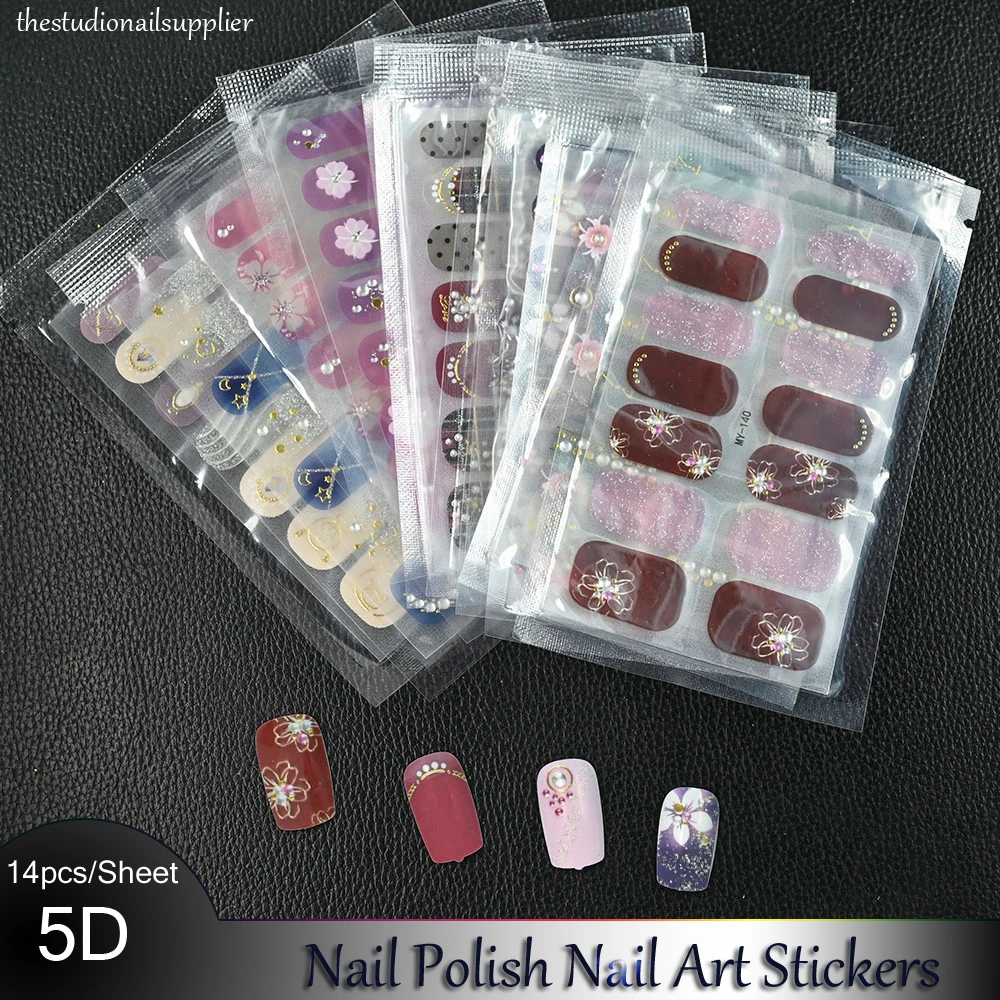 14Pcs/Sheet Nail Art Full Cover Adhesive Polish Stickers Foils Diamond/Rivet Wraps Nails Strips Decorations 5D Bronzing Decal N1
14Pcs/Sheet Nail Art Full Cover Adhesive Polish Stickers Foils Diamond/Rivet Wraps Nails Strips Decorations 5D Bronzing Decal N1