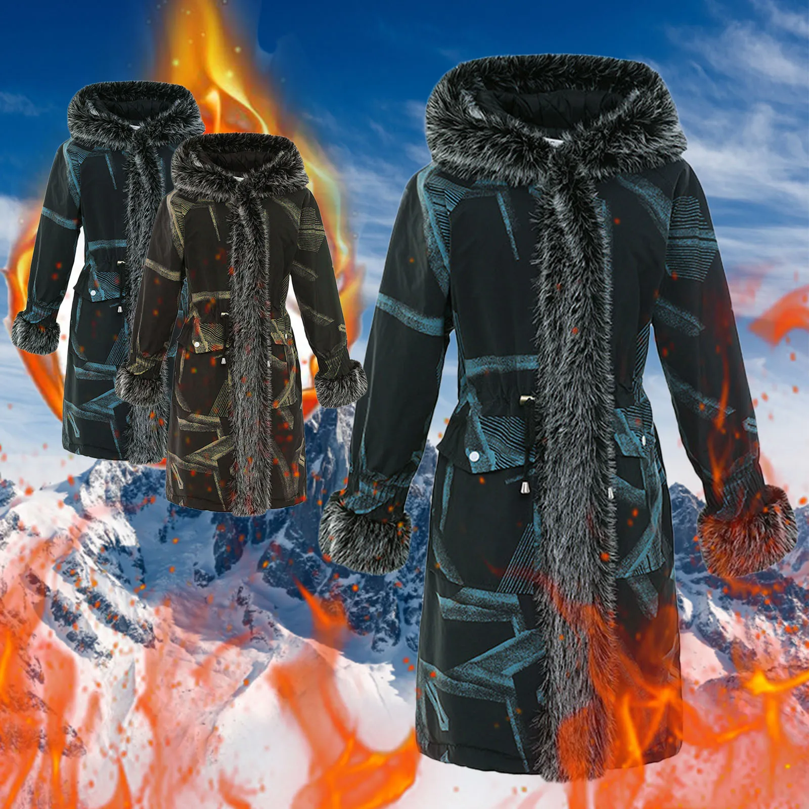 Women's Winter Warm Coat Collar Zipper Printed Coat Hooded Snow Jacket Women Ladies Long Coats Women Vest with Hood
Women's Winter Warm Coat Collar Zipper Printed Coat Hooded Snow Jacket Women Ladies Long Coats Women Vest with Hood