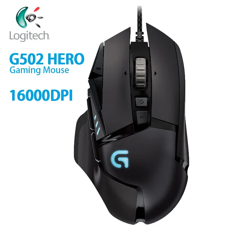 

Logitech G502 HERO High Performance Gaming Mouse Engine with 16,000 DPI Programmable Tunable LIGHTSYNC RGB For Mouse Gamer