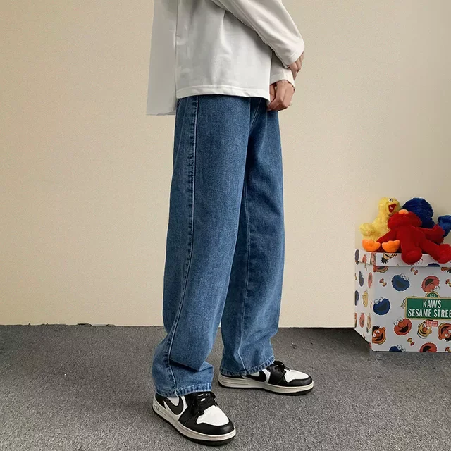 2023NEW Autumn New Streetwear Baggy Jeans Men Korean Fashion Loose Straight Wide Leg Pants Male Brand Clothing Black Light Blue
2023NEW Autumn New Streetwear Baggy Jeans Men Korean Fashion Loose Straight Wide Leg Pants Male Brand Clothing Black Light Blue