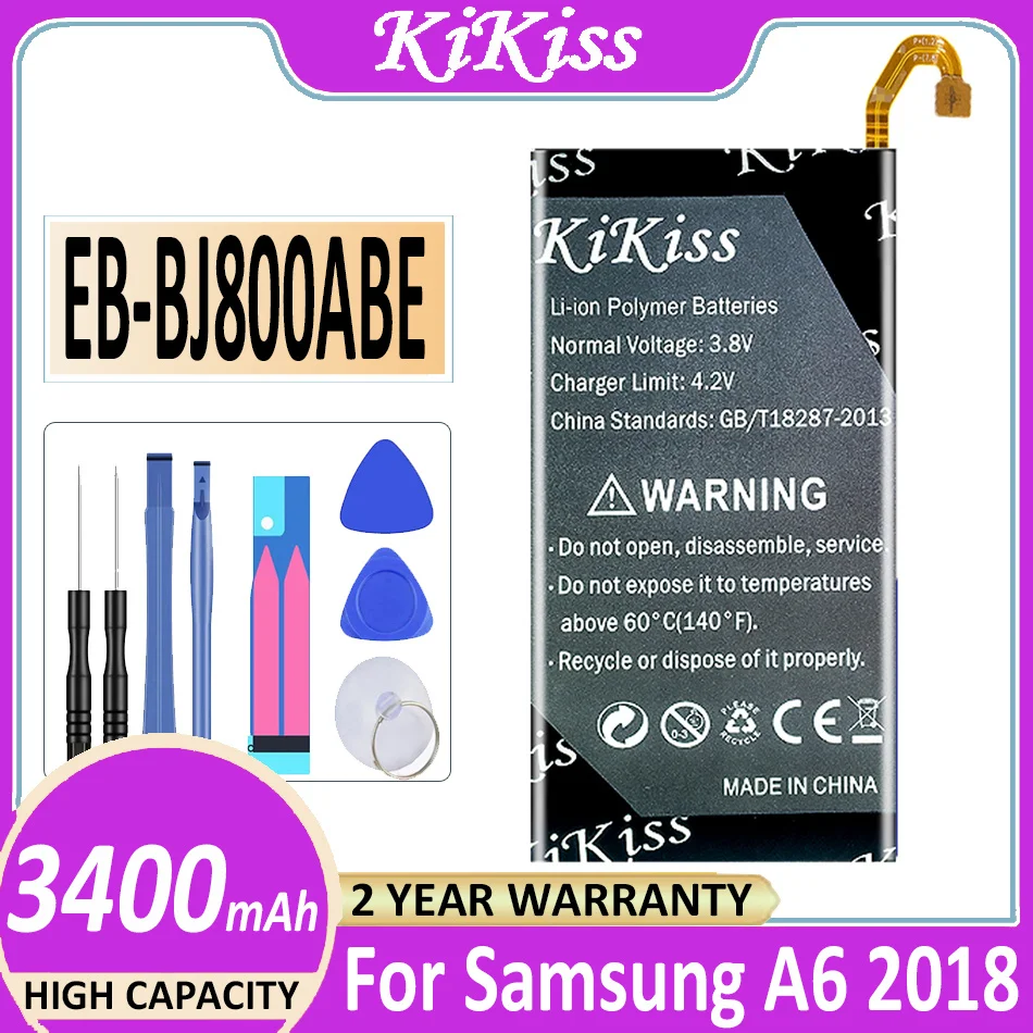 EB-BJ800ABE 3400mAh Battery For Samsung Galaxy A6 (2018) SM-A600 A600F Galaxy J6 J600F Batteries + Free Tools
EB-BJ800ABE 3400mAh Battery For Samsung Galaxy A6 (2018) SM-A600 A600F Galaxy J6 J600F Batteries + Free Tools