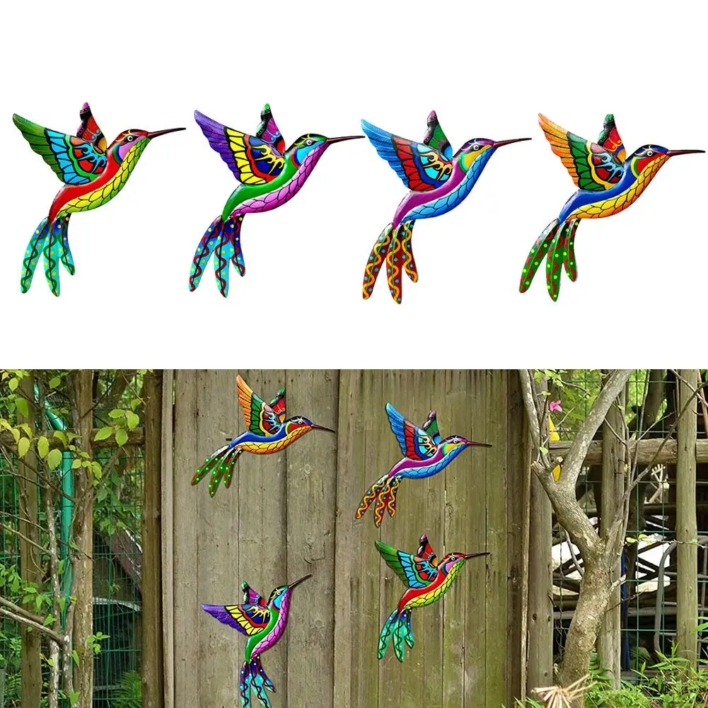 4pcs Metal Hummingbird Wall Hanging Sculptures Ornaments Home Backyard Garden Yard Iron Art Hummingbird Decoration Multi Color
4pcs Metal Hummingbird Wall Hanging Sculptures Ornaments Home Backyard Garden Yard Iron Art Hummingbird Decoration Multi Color