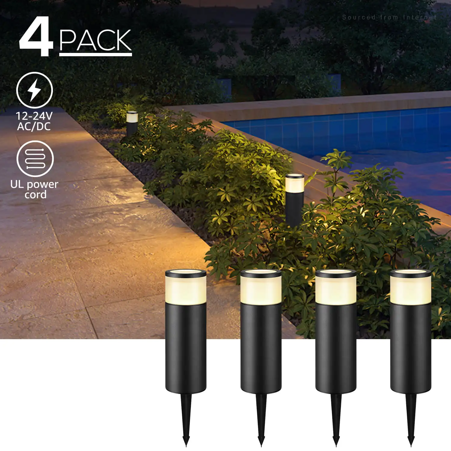 HMTX 4 Pack 5W LED Landscape Light, Low Voltage LED Pathway Lights Aluminum Housing, Wired 12-24V AC/DC LED Lawn Lights, Warm Wh
HMTX 4 Pack 5W LED Landscape Light, Low Voltage LED Pathway Lights Aluminum Housing, Wired 12-24V AC/DC LED Lawn Lights, Warm Wh