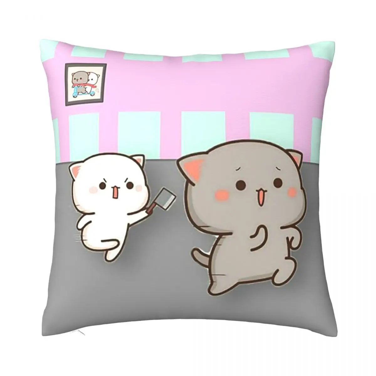 Cute Couple Cat Peach And Goma Pillowcase Printed Polyester Cushion Cover Decor Pillow Case Cover Home Zipper 40X40cm
Cute Couple Cat Peach And Goma Pillowcase Printed Polyester Cushion Cover Decor Pillow Case Cover Home Zipper 40X40cm